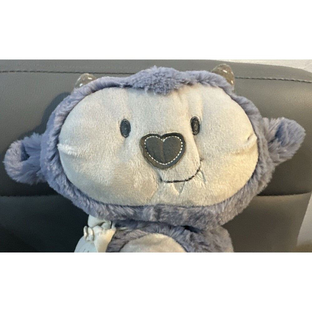 Demdaco Growl Pal Let's Be Brave Purple 16" Plush Fabric Toy Monster Polka Dot - Picture 3 of 10